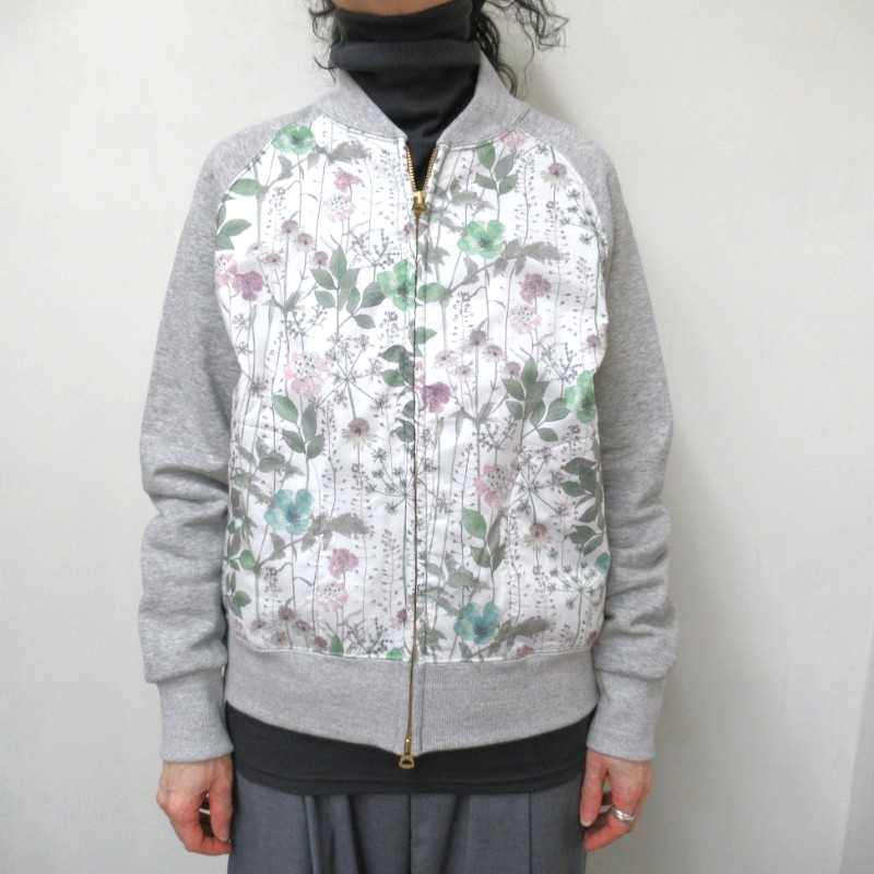 Vent d'ouest 前身頃リバティZIPブルゾン /杢gy17 【日本製】